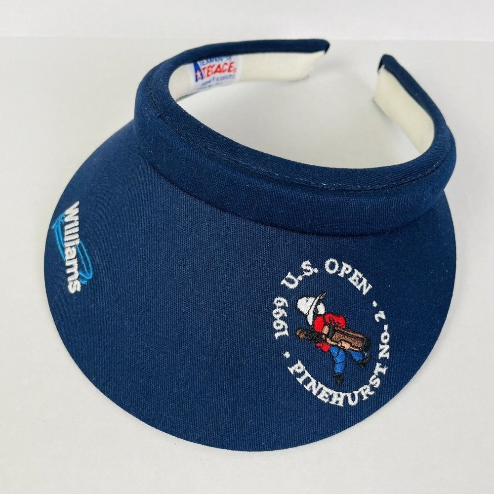 VTG Rare 1999 US Open Pinehurst Golf Tour Putter Boy logo Womans Visor Navy EUC - Picture 5 of 6